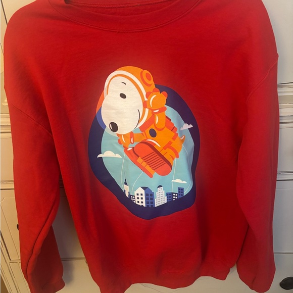 Peanuts Tops - Peanuts Red and Orange Graphic Top